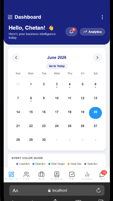 CRM Pro Mobile App Dashboard Showcase